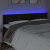 Vidaxl Zagłówek Do Łóżka Z Led, Czarny, 160X5X78/88 Cm, Aksamit