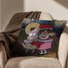 Dipper and Mabel Gravity Falls Pillow Case Anti-dustmite Pillowcase Invisible zipper silky short plush Sofa cushion cover