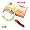 60mm 80mm 100mm Lens Handheld Magnifying Glass 10X High-Definition Retro Magnifier Eye Loupe Magnifying Glasses