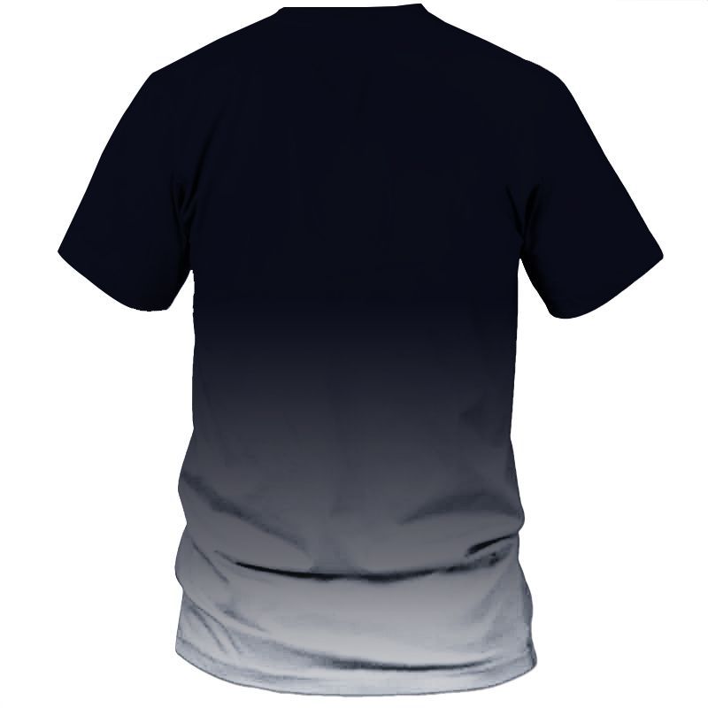 Písmeno 3D Tištěné Tričko s Krátkým Rukávem Letní Prodyšný Polyester Jednoduchý Top s Kulatým Výstřihem