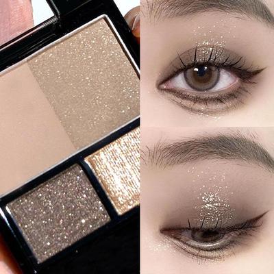 FAICCIA Fei Xi Cold Brew Linen Ash Brown: K*TE Inspired Four-Color Daily Eyeshadow Palette.