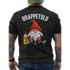 Men's T-Shirt for Grappa Lovers with Mini Grape Cluster Logo | Back Print, Funny Graphic Tee, Perfect for Christmas, All-Season Wear, Top Gift Choice