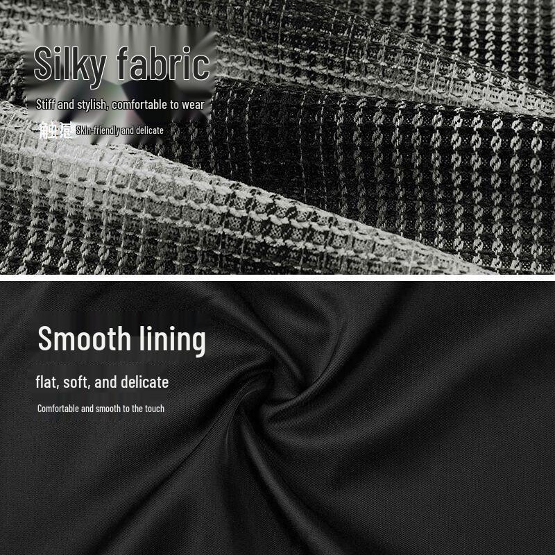 HLA Herren Klassische Revers karierte Winterjacke