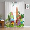 Dinosaur Virgin Forest Sheer Curtains For Living Room Bedroom Tulle Window Drapes For Kitchen Decoration