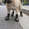 4PCS Waterproof Knitted Dog Shoes Adjustable Straps Elastic Dog Booties  Pet Supplies