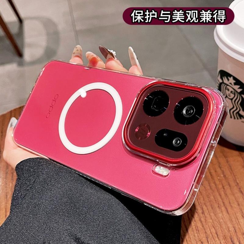 Magnetic Case For Oppo Find X9 Pro Case PC Transparent Hard Cover Fashion Simple And Lightweight Shell Shockproof Bumper
