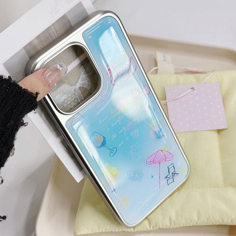 Zhitai Electroplated Silver Edge Drip iPhone 16/15 & Huawei Mate60 Case