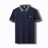 Sommer Poloshirt im neuen Stil mit Bärenstickerei für junge und mittlere Männer im Alter von Casual Simple Kurzarm-T-Shirt mit Revers für Herrenoberteile
