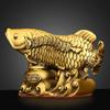 High Quality Copper Fish Ornaments Gold Dragon Home Living Room Office Decor