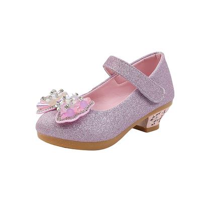 Kleinkind Mädchen Sandalen Strass Schleife Kinder Lederschuh Pailletten Mode Prinzessin Hochzeit Vielseitig Kinder High Heels Elegant