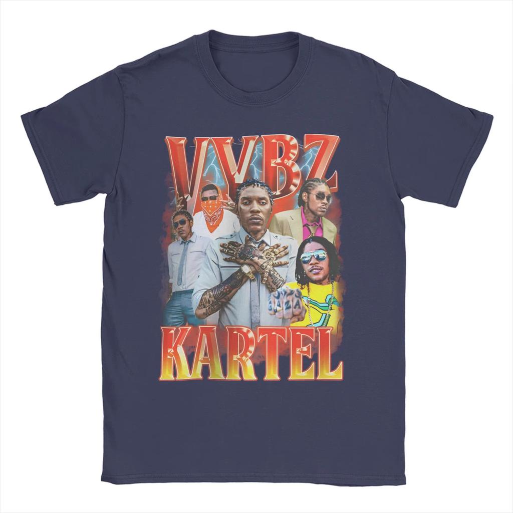 Rapper Vybz Kartel TShirt Summer 100 Cotton TShirts for Unisex Novelty Printed Tshirt ShortSleeved Funny Top Tees 2026 Fashion