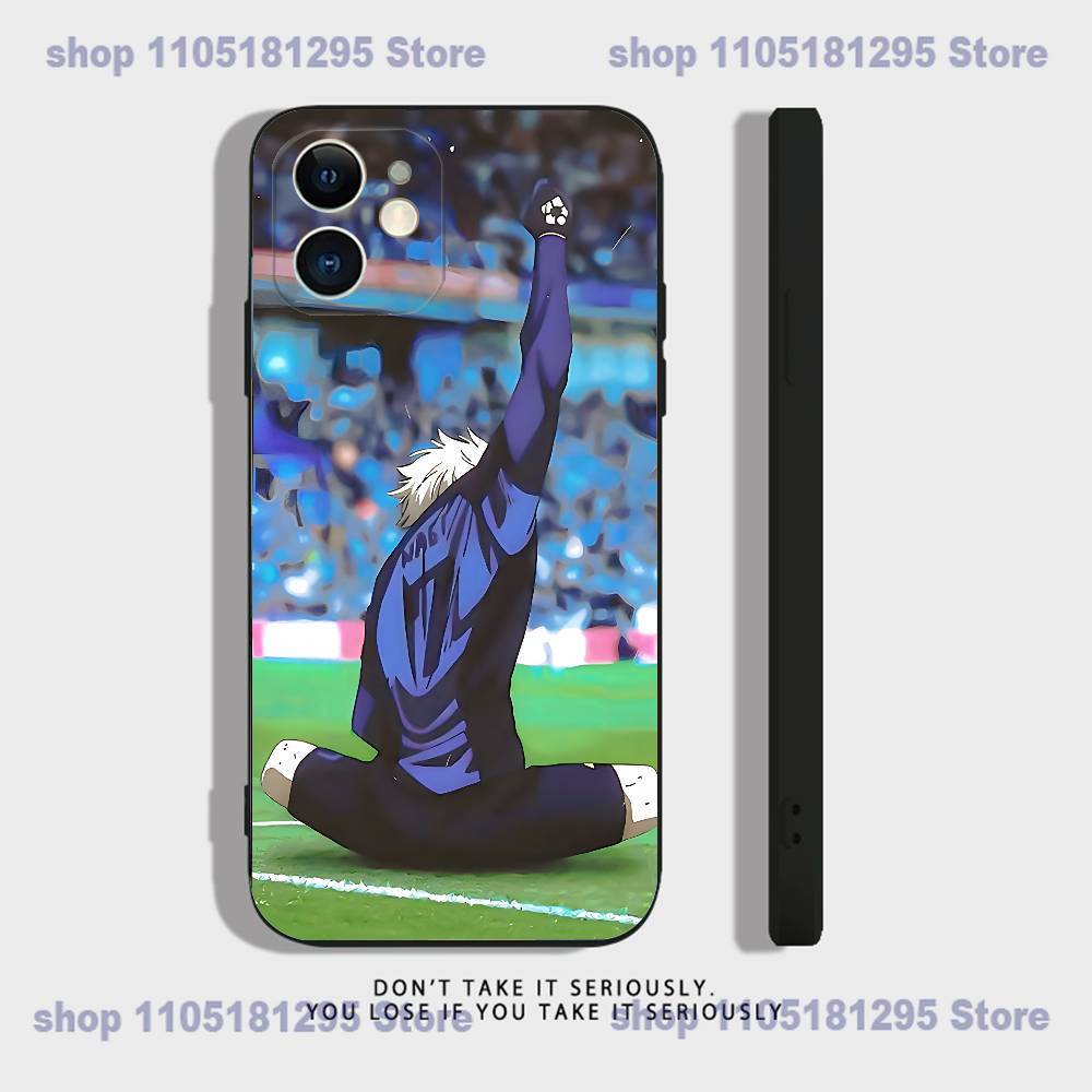 A-Anime Blue Lock Phone Case For iPhone 17,16,15,14,13,12,11,XR,Pro,XS,Max,XR,Plus,Mini Soft Silicone Black Shockproof