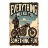 Vintage Metal Wall Art Motorcycle Tin Sign Retro Garage Decor Rustic Iron Plaque for Man Cave