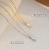Necklace Female High-end Niche Design Feeling Light Luxury Gold Brick Temperament Collarbone Chain Neck Chain with A Variety of Personality