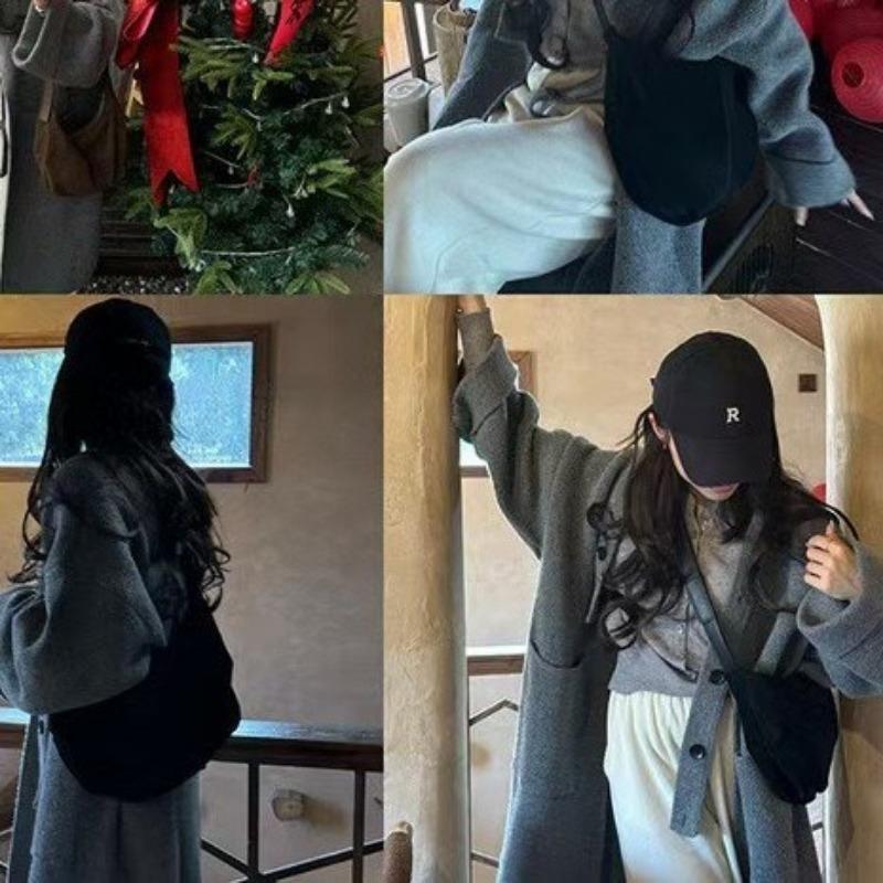 Autumn/Winter Niche Design Frosted Dumpling Bag Vintage Single Shoulder Crossbody Large Capacity Commuter Underarm Bag