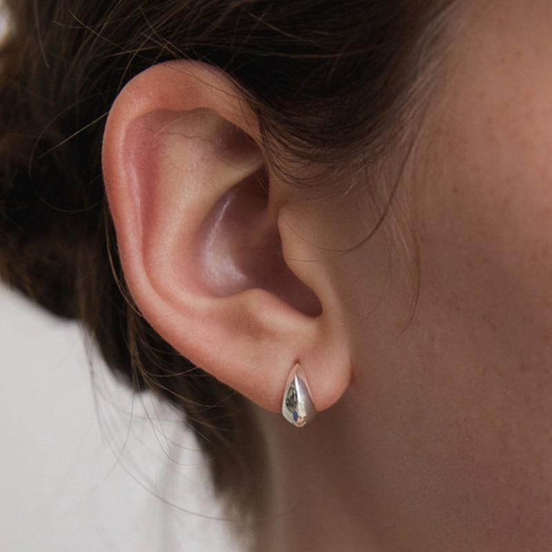 

TATIANA (925 Silver) Simply Edge Hoop Earrings EC3119 Gold Plated