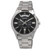 Casio MTP-1381D-1AV Men's Analog Quartz Watch, Silver/Black Metal Band