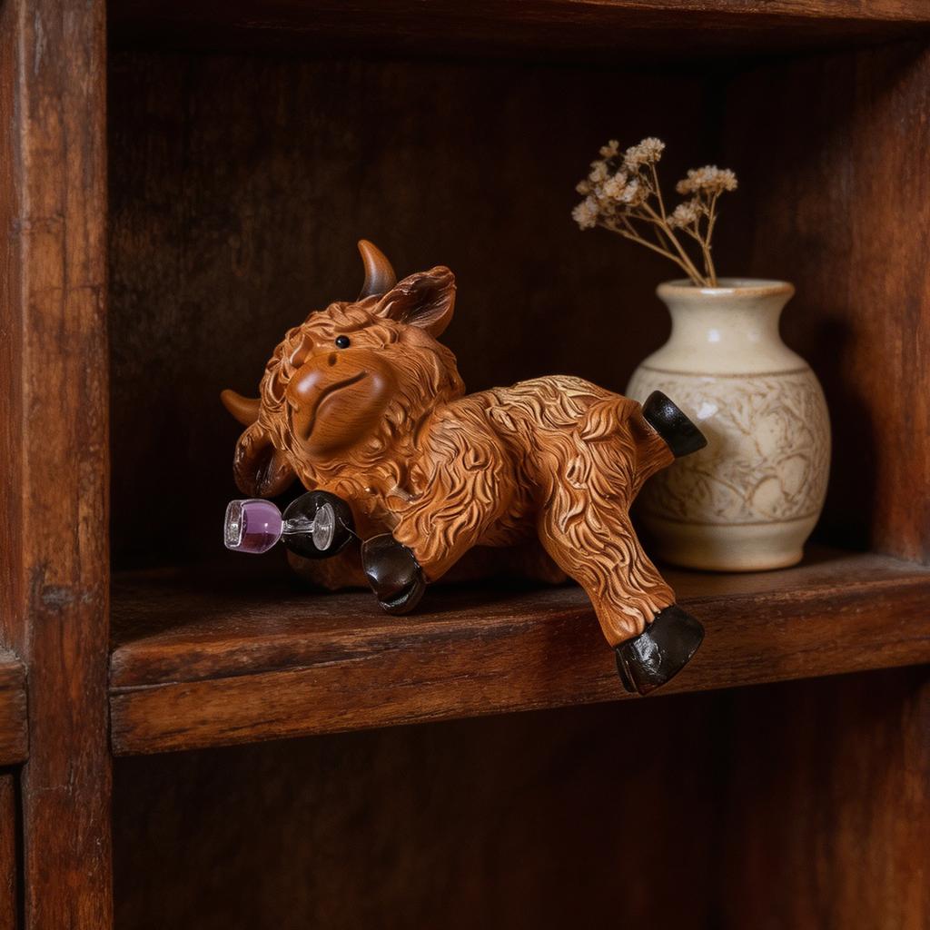New Courtyard Creative Resin  Cow Statue Hanging Decoration, Home Wall Decoration,  Cow Flowerpot Pendant