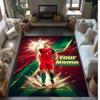 Cristiano Ronaldo Potisknutý Křišťálový Sametový Koberec Protiskluzový Křišťálový Sametový Koberec Pro Pohovku Ložnici Vnitřní Domácí Dekorace