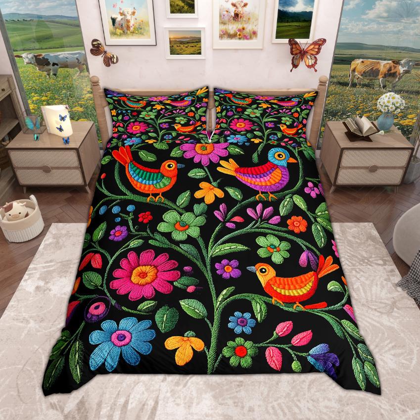Homewish Cardibal Bird Hummingbird Duvet Cover Set 2Pcs/3Pcs Merry Christmas Bedding Wild Animal Wildlife Quilt Cover Set