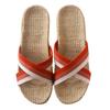 Linen Slippers Women's Summer Lightweight New Couples Home Indoor Thick Bottom Comfortable Cross with Cool Slippers Men