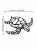 Coastal Sea Turtle Metal Wall Art, Hollow Ocean Decor for Living Room, Bedroom, Bathroom, Nautical Hanging, Boho Home Accents, Gift for Sea Lovers