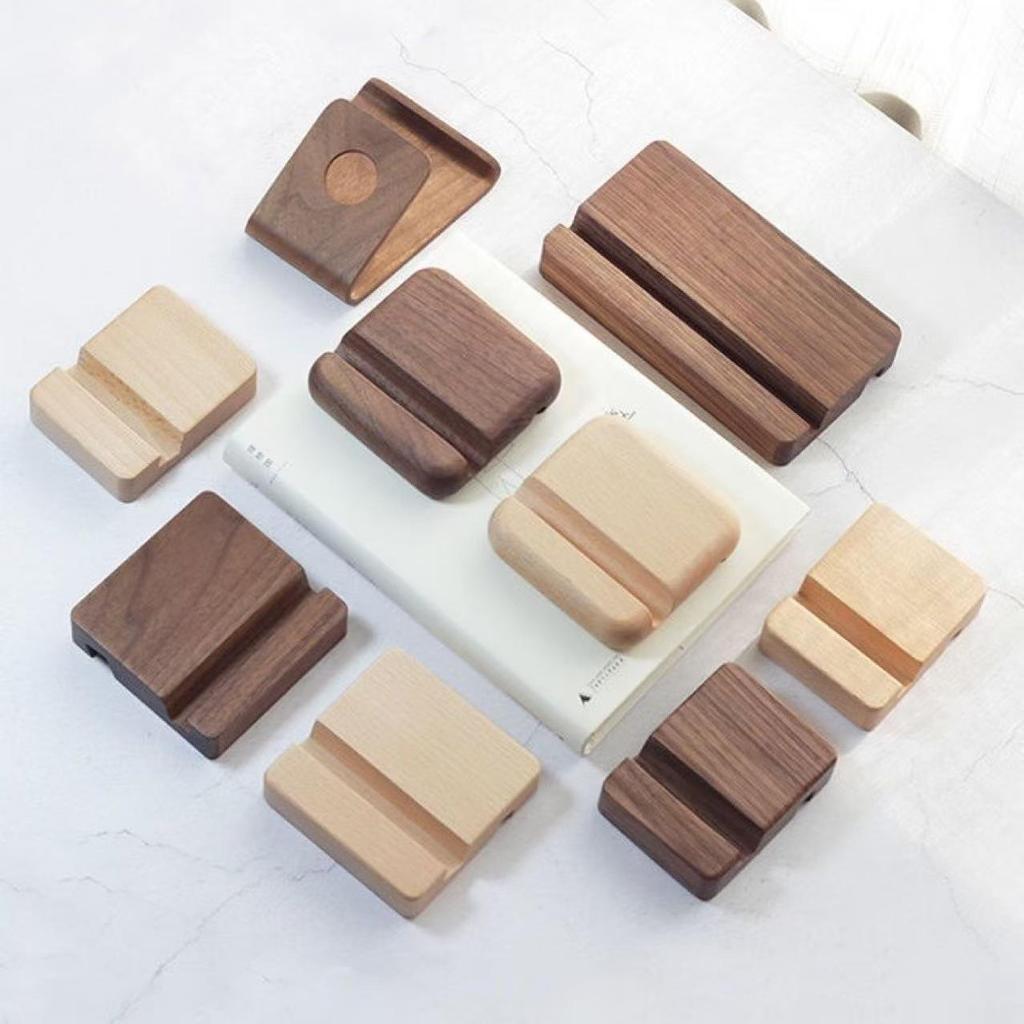 Creative Solid Black Walnut Phone and Tablet Stand