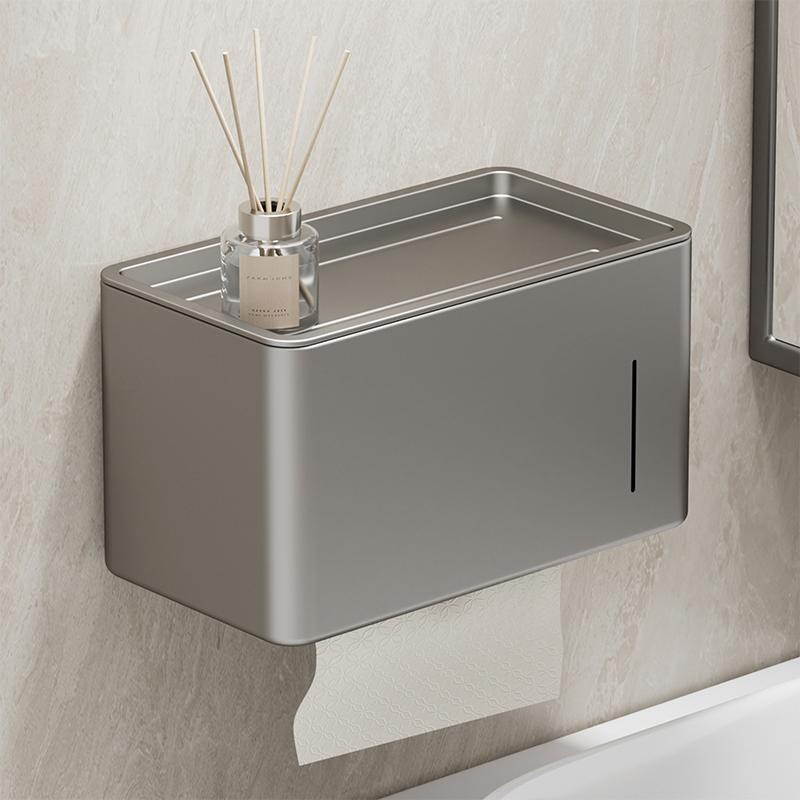 Toilet Paper Holder Commercial Grade No Drill Wall Mounted Moisture Proof Corrosion Resistant for Office Restroom