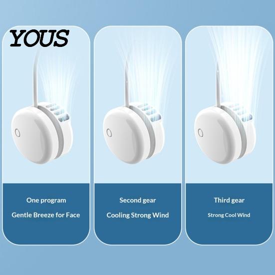 Neck Fan with Rechargeable Battery Portable Fan, Hands Free Wearable Personal 3 Speeds, Cooling for Hot Weather Mini 360 Degree Adjustable