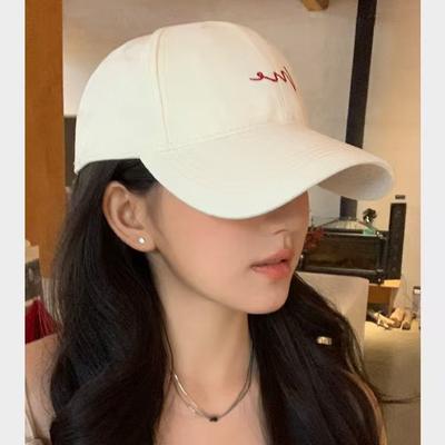 Summer Large Head Circumference Hat, Men's Baseball Cap, Versatile, Makes the Face Look Smaller, Wide Brim, Women's Oversized, Deep Crown, Red