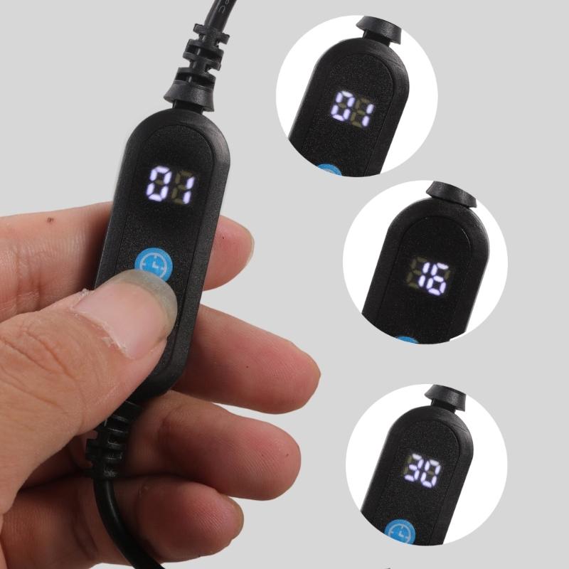 50cm Adjustable Timer Switching USB Cable Cord 1 to 30 Minutes Auto Countdown Shutoff For LED Lights, Fan, Kitchen