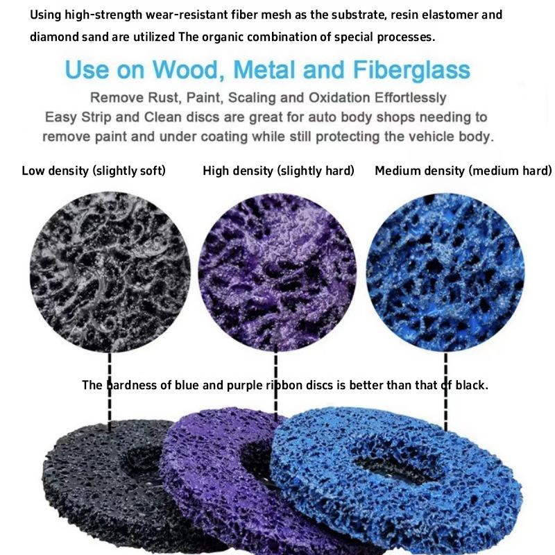 1PC 100/115/125mm Coral Disc Poly Strip Disc Grinder Strip Disc Abrasive Wheel Paint Rust Removal Clean For Angle Grinder