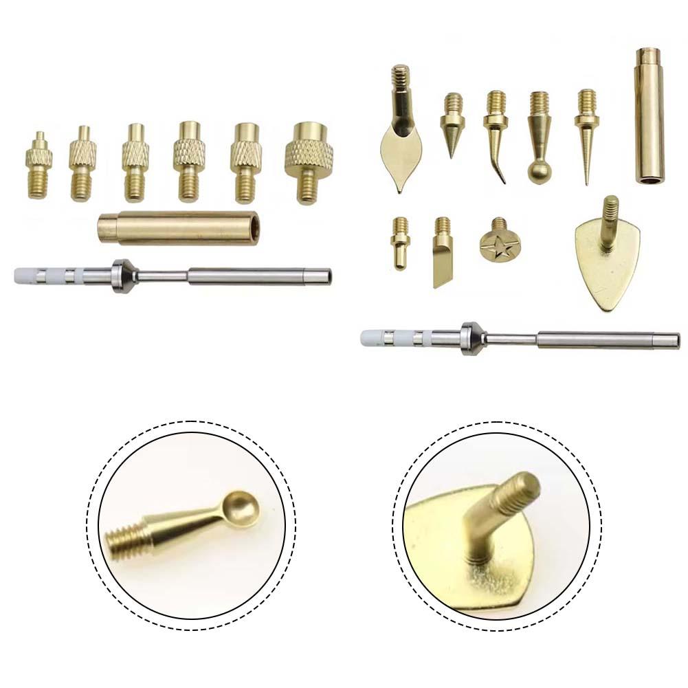1set TS100 Thermal Insert Nut Trimming Tool Soldering Iron Tip Dressing Tool For 3D Printing Materials Engraving Hot-melt Crafts