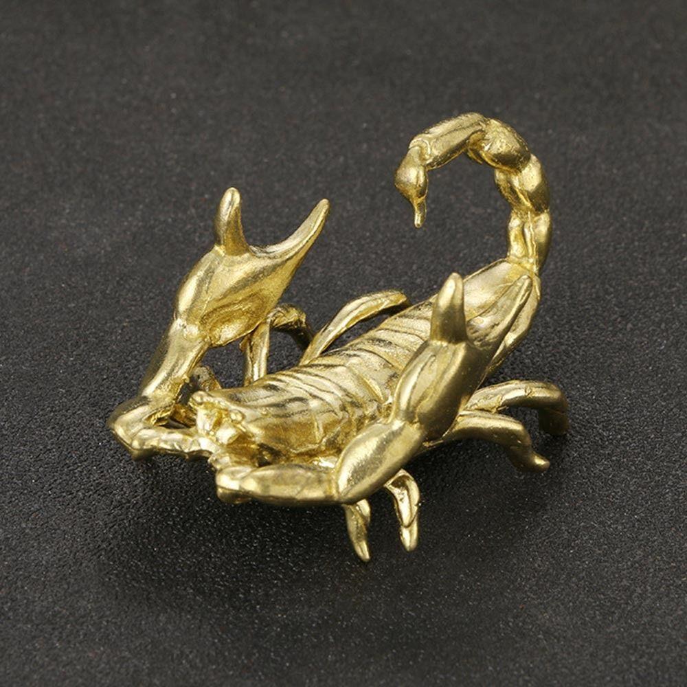 Vintage Desktop Decorations Pen Holder Crafts Solid Brass Pen Stand Crab/Scorpion/Lobster Shaped Animal Miniatures Gifts