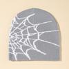 Warm Pullover Hat Soft Cuffed Knitted Hat Y2K Spider Web Pattern Beanie Caps  Casual Wear