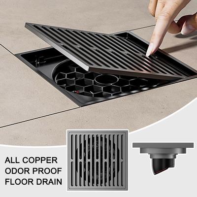 Full Copper Floor Drain Large Displacement Sink Water Drain Filter For Kitchen