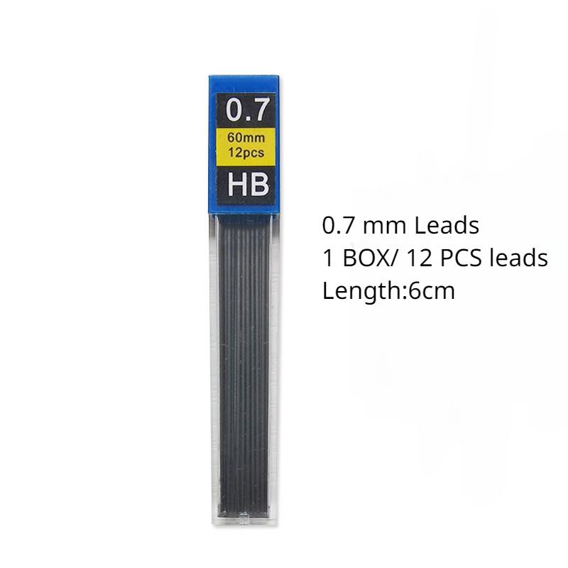 1-12Pcs 0.3 0.5 0.7 0.9 1.3 2.0mm HB Replacement Refill Leads Refill for Mechanical Pencil Drawing Automatic Pencils Stationery