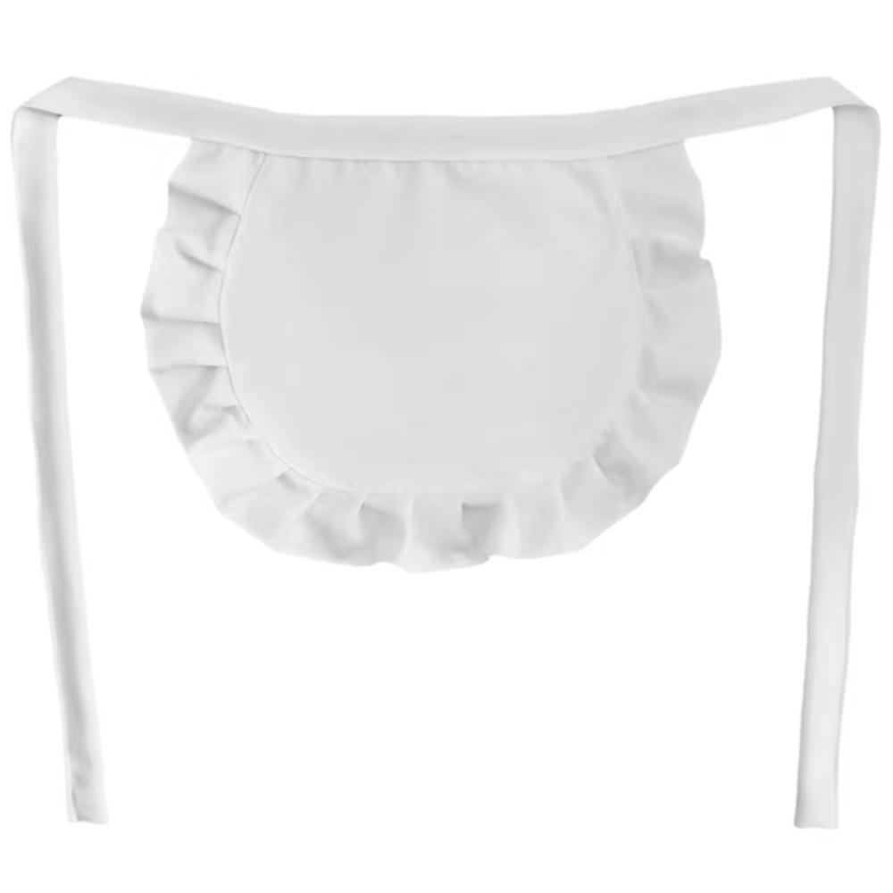 1Pcs Waitress Maid Style Waist Apron Cosplay Costume Half Apron  for Coffee Shop Restaurant