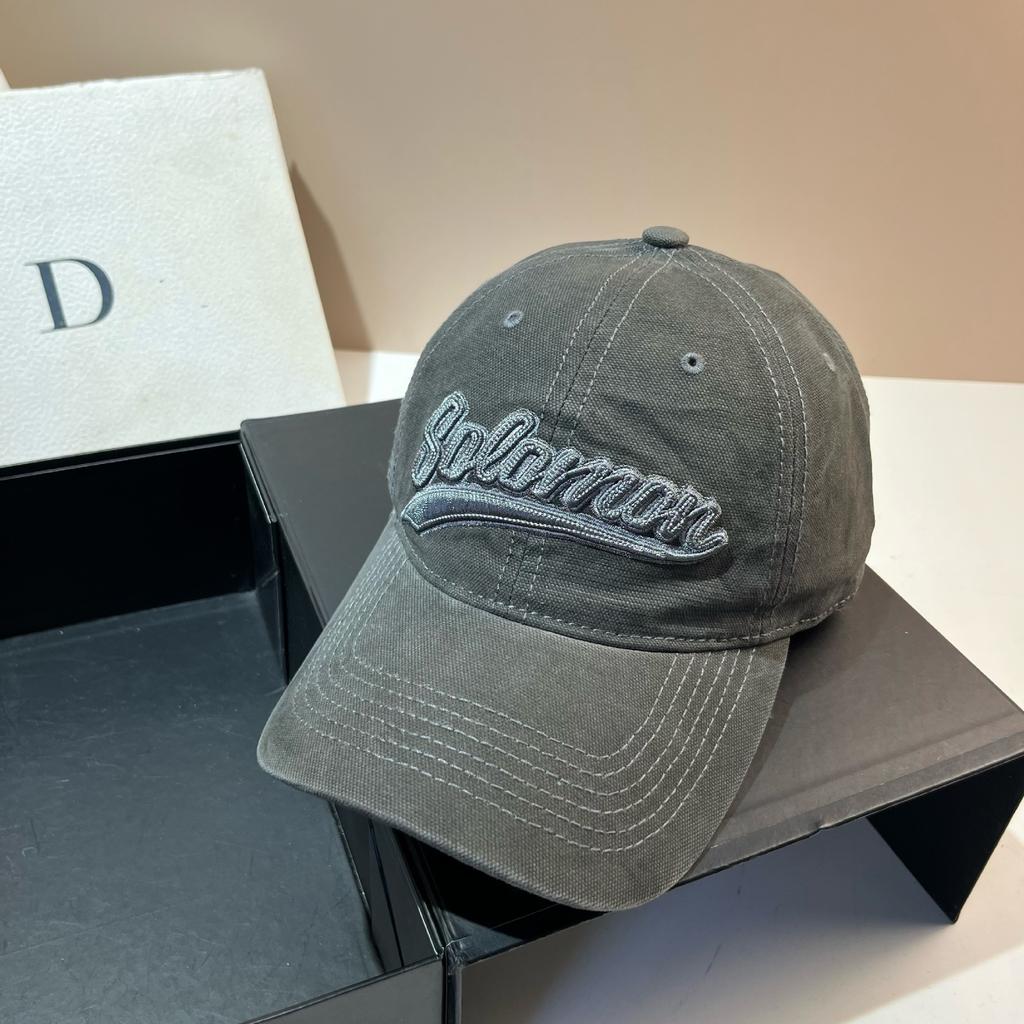 Early Autumn Three-Dimensional Embroidery Letter Baseball Cap Youth Versatile Street Daily Canvas Cap