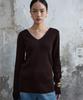 Bundak Saints V-Neck Knit Top Dark Brown