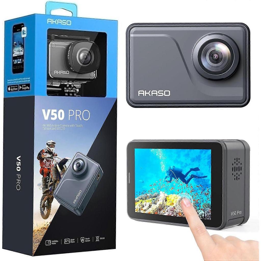 Modelo Más Reciente 2025 V50 Pro Cámara de Acción Nativa 4K30fps 20MP WiFi con EIS Táctil