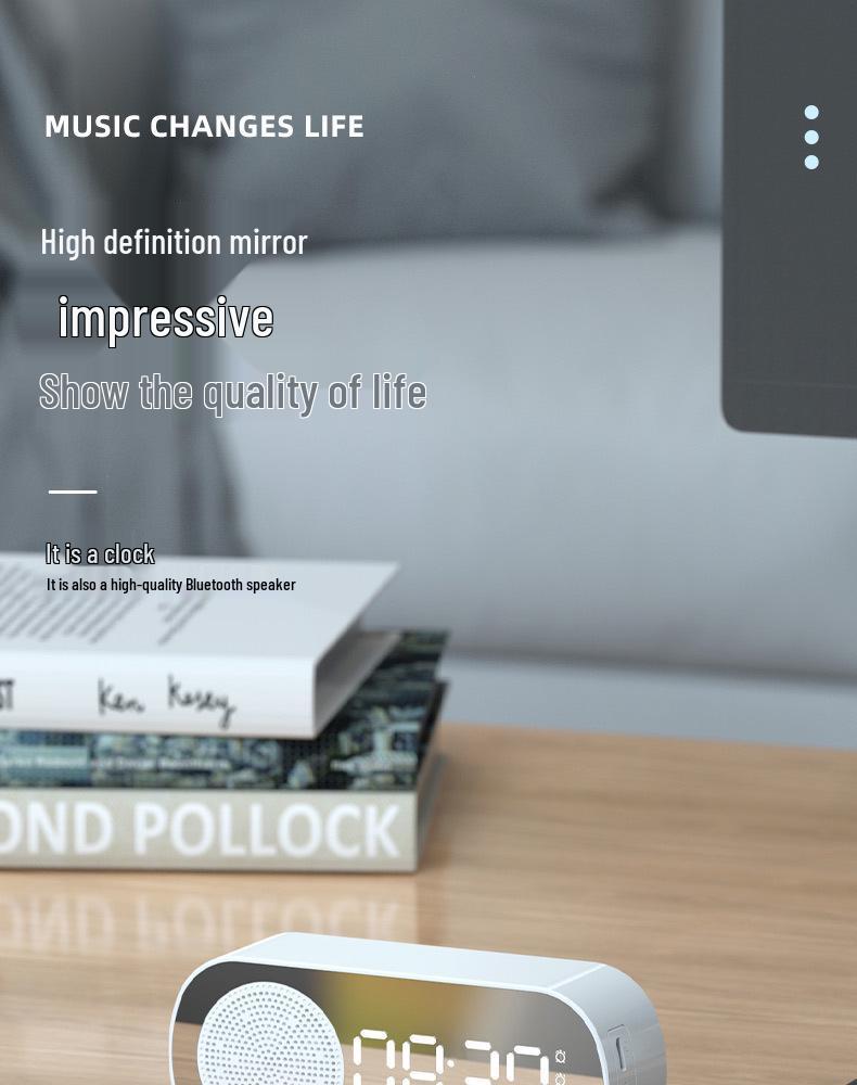 Bluetooth Clock Speaker Z7: Smart Desktop Alarm with Deep Bass.