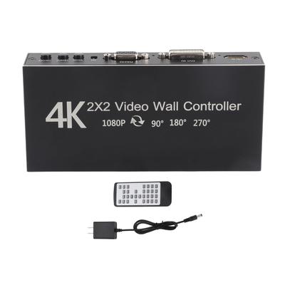 4K TV Splitter 2X2 Rotierendes Spleißen 90 Grad 180 Grad 270 Grad High Definition Multimedia Interface 1 Eingang 4 Ausgänge