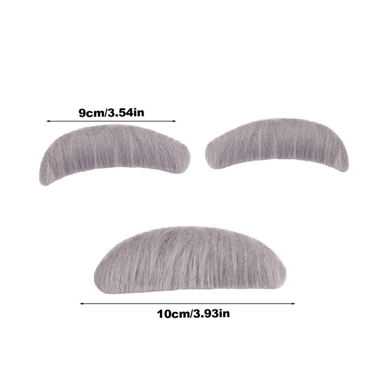 Conjunto de Sobrancelhas de Halloween Vibrante Fibra Sintética Artificial Bigode Conjunto de Sobrancelhas Bastão Multifuncional Para Adicionar Foto Adereços Para Tema