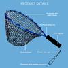 Silicone Fishing Landing Net Soft Fish Net EVA Handle Floating Fishing Net Lightweight Aluminum Alloy Pole for Trout Salmon Bass