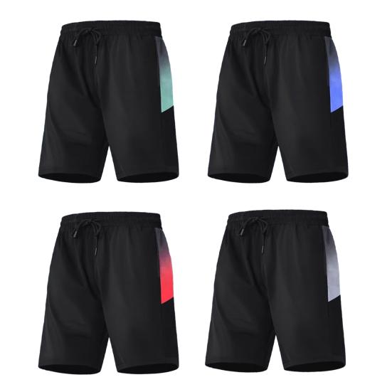 Men Sport Shorts Quick-Dry Breathable Adjustable Waist Lace Running Shorts Versatile Gym Sports Leisure