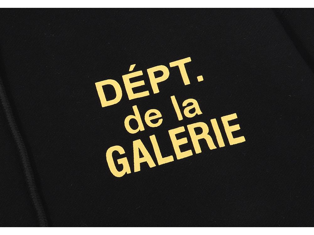 Unisex Retro-Inspired GALLERY DEPT Terry Cloth Hoodie with Cracked Print Design