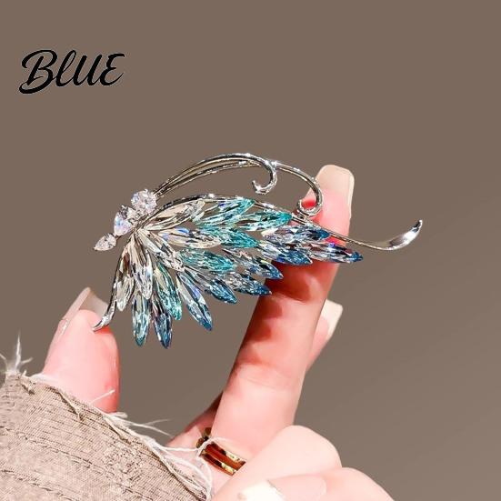 Butterfly Brooch Rhinestone Wing Lapel Pin Sweater Women Cardigan Coat