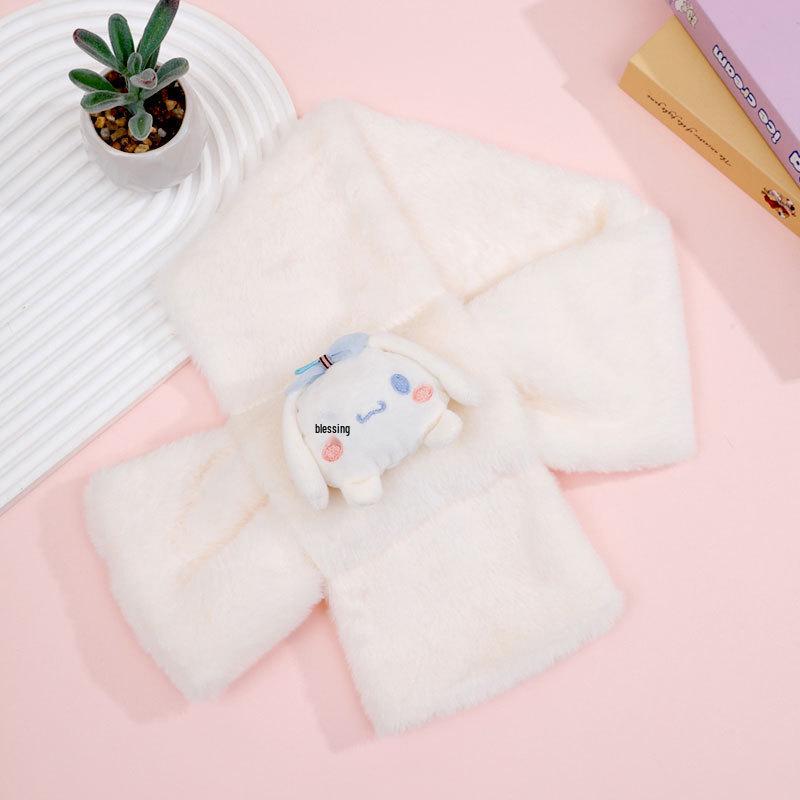 2025 Kinder Cartoon Plüsch Imitation Kaninchenfell Schal - Herbst/Winter Festlicher Nackenwärmer