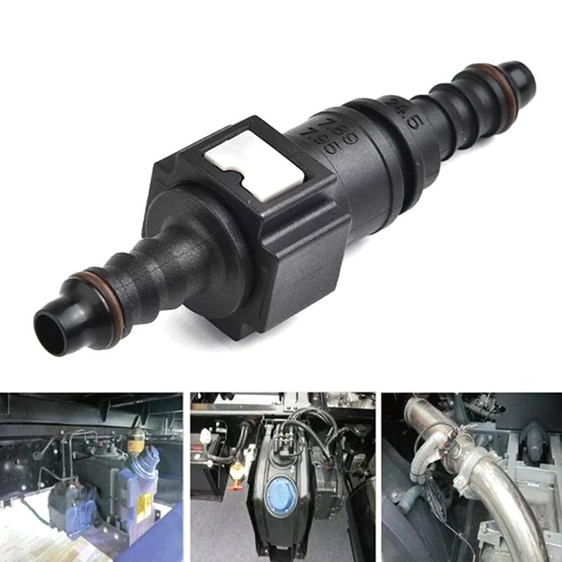 1 set Accoppiatore Tubo Flessibile Linea Carburante Auto 7,89 mm/ID6 Accoppiatore Tubo Connettore Rilascio Rapido Rilascio Accessori in Gomma Nylon